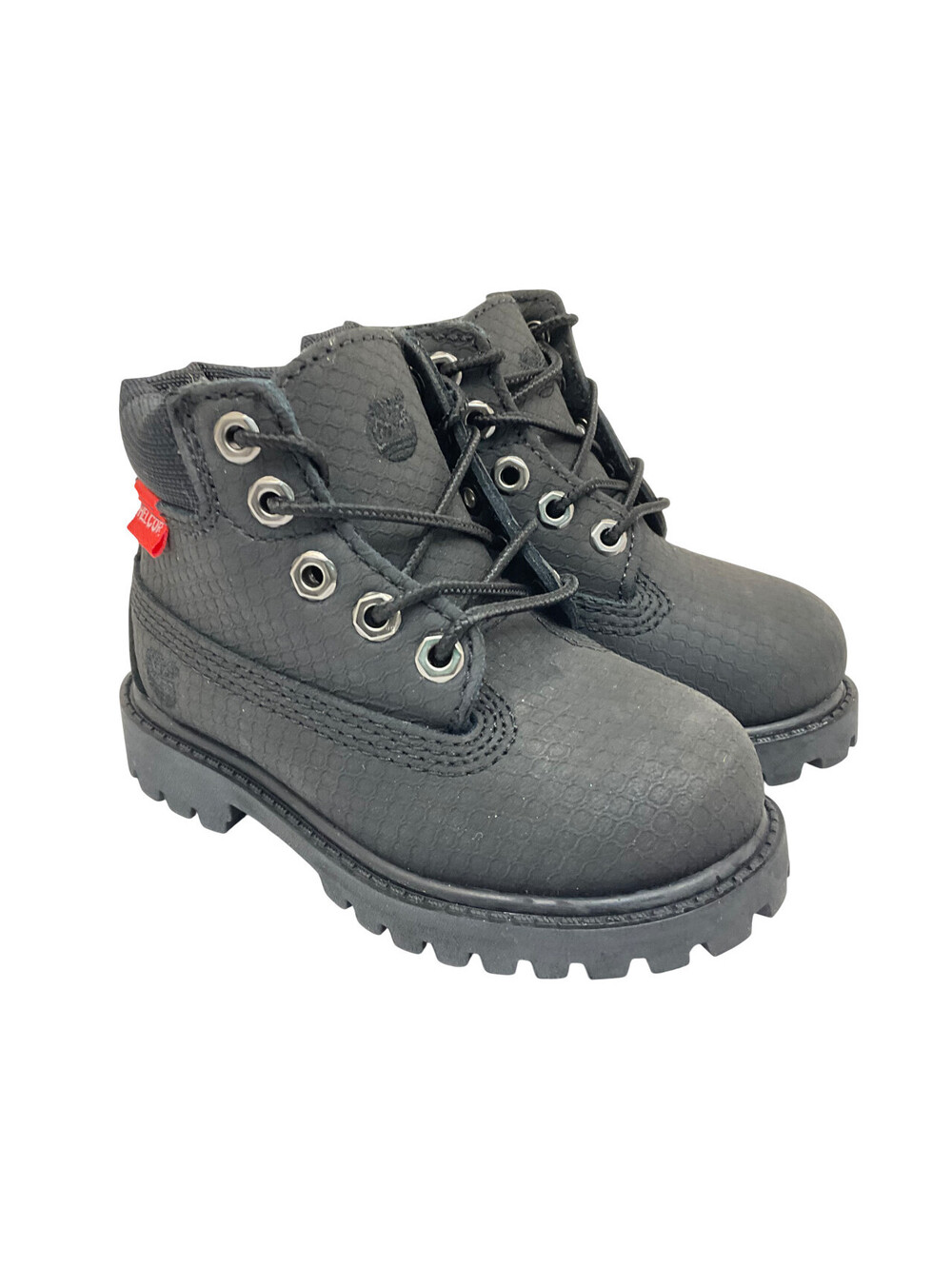 Timberland Kid’s 6” Premium Helcor Waterproof Work Boots 6586R Black Size 6.5T